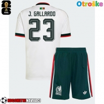 Otroške Nogometnih dresov Mehika Jesus Gallardo #23 Gostujoči SP 2026 Kratki rokavi (+ hlače)